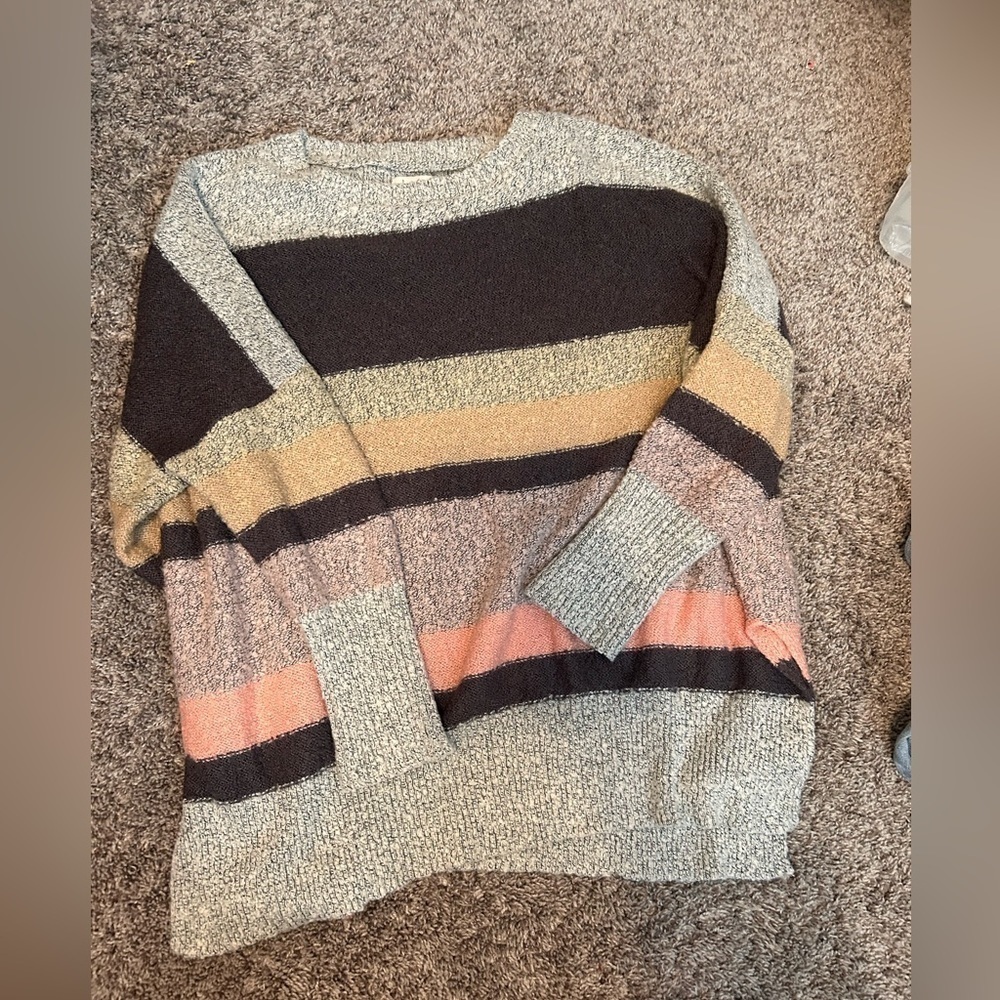 WONDERLY Women's Striped Dolman Sleeve Sweater Large - Picture 3 of 4
